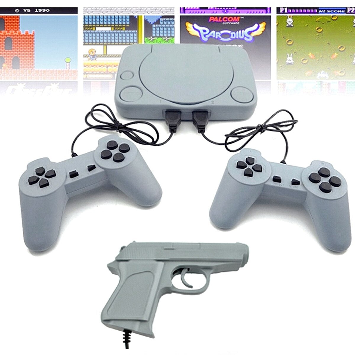 Consola retro pentru TV cu 620 jocuri clasice | RetroPlay cu 2 controllere | Jocuri video vechi anii 80 90 pentru copii si adulti