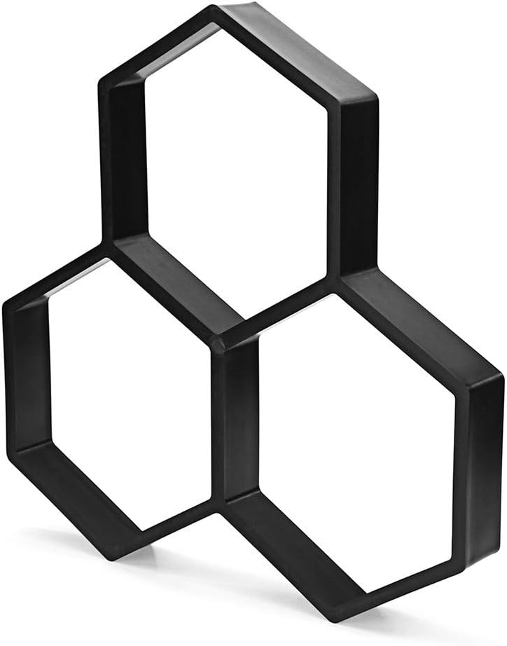 Matrita pavaj beton Model 2 – 36x36 cm | Design dublu fagure hexagonal | Pavaj creativ pentru gradina, curte sau terasa