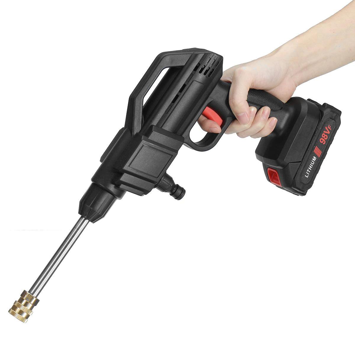 PROMOTIE: KIT Aparat de spalat cu presiune de 48V cu rezervor pentru detergent+ Perie de curatare auto din microfibra super moale cu maner reglabil