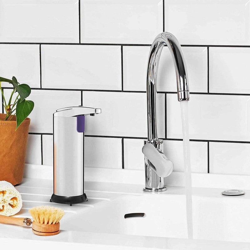 Dispenser automat sapun lichid cu senzor miscare | Dozator igienic fara atingere pentru baie si bucatarie | Design modern compact