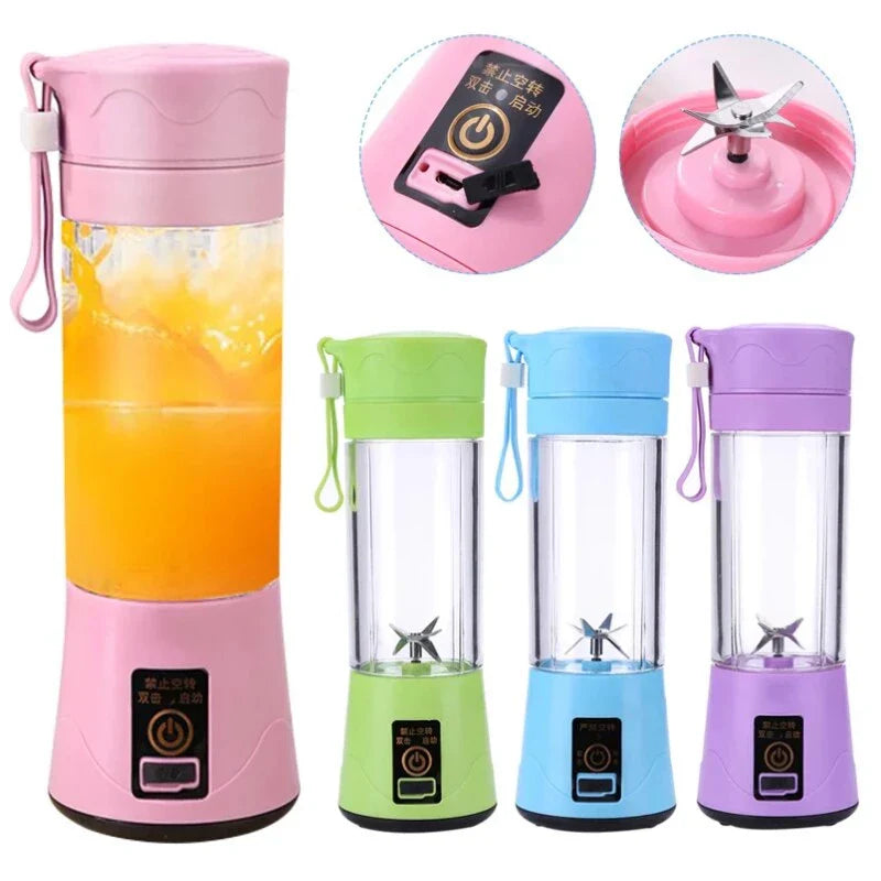 Mini blender portabil FreshJuicerPro cu incarcare USB | Mixer pentru smoothie si shake | Blender electric de calatorie fara fir