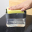 Dozator detergent vase cu suport burete 2 in 1 | Dispenser lichid cu apasare pentru bucatarie | Accesoriu compact chiuveta