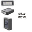 SET 4x LED-uri pentru perete cu incarcare solara LedBox LP-0024