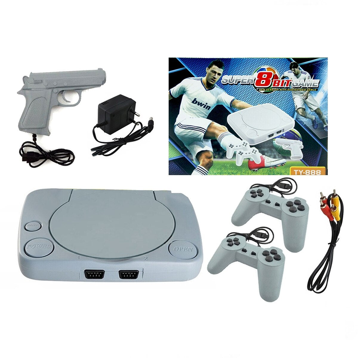 Consola retro pentru TV cu 620 jocuri clasice | RetroPlay cu 2 controllere | Jocuri video vechi anii 80 90 pentru copii si adulti