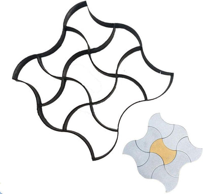Matrita pavaj beton Model 1 – 49x49 cm | Forma neregulata piatra naturala | Turnare decorativa pentru curte si gradina DIY
