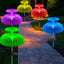 SET 2x Lampa solara tip Palmier cu Floare Dubla RGB