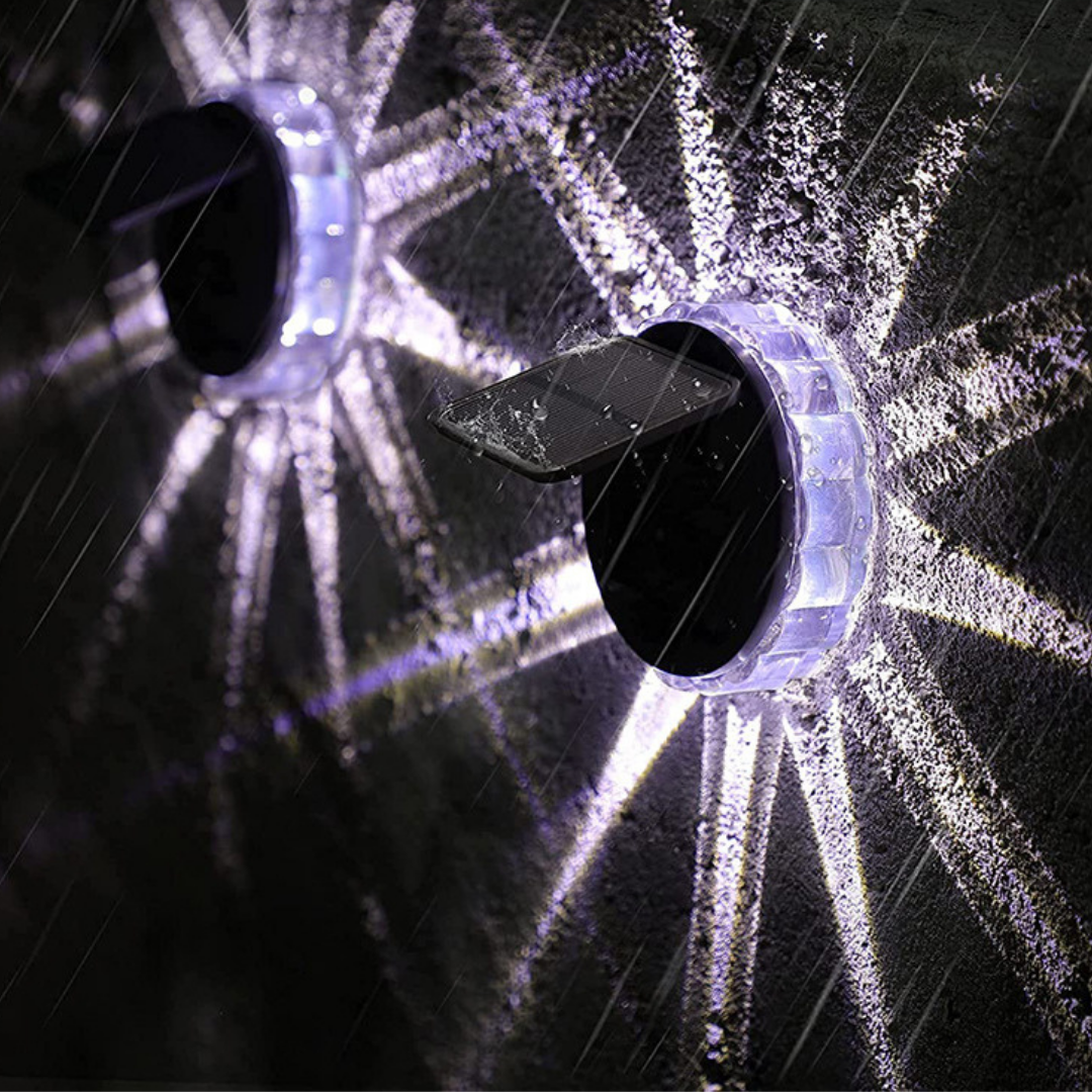 Set 4 lampi solare tip floare LP-0071 cu 3 moduri iluminare | Iluminat ambiental gradina si terasa | Rezistente la apa, design elegant