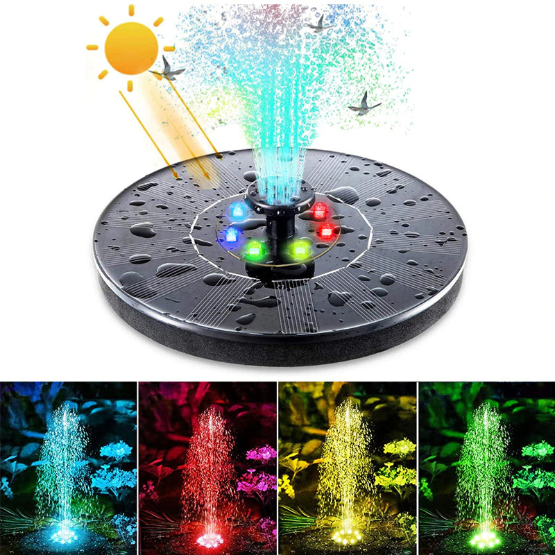 Fantana solara SunnyWater pentru iaz, gradina sau decor exterior | Jeturi de apa decorative cu panou solar automat | Fara cabluri
