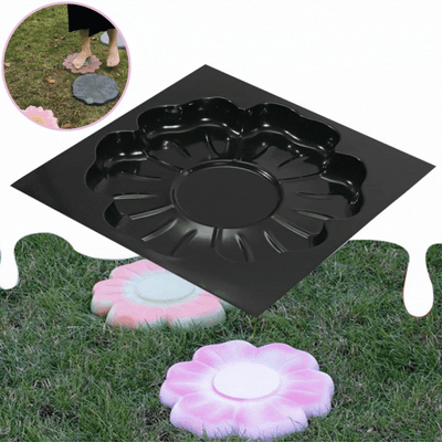 Matrita pavaj beton forma floare | Turnare dale decorative pentru curte si alei | Reutilizabila si usor de folosit in gradina DIY