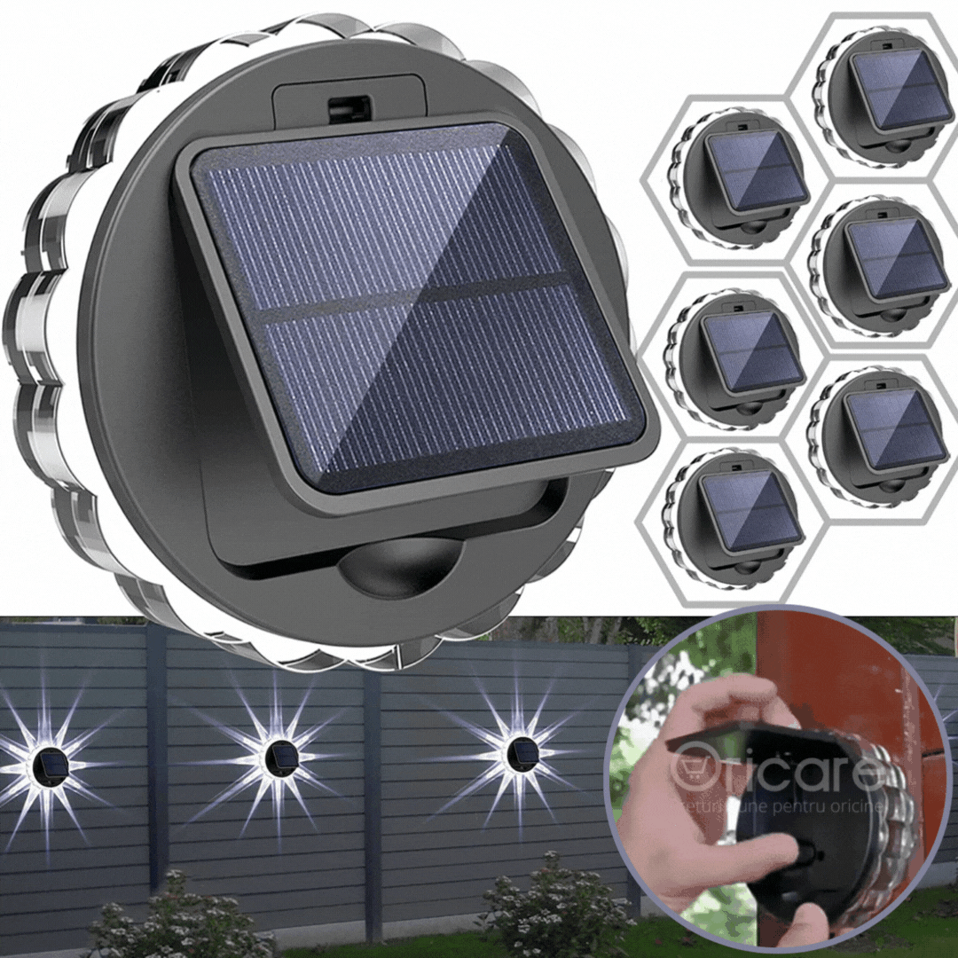 Set 4 lampi solare tip floare LP-0071 cu 3 moduri iluminare | Iluminat ambiental gradina si terasa | Rezistente la apa, design elegant