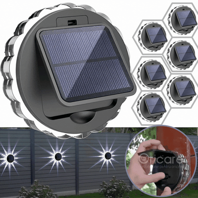 Set 4 lampi solare tip floare LP-0071 cu 3 moduri iluminare | Iluminat ambiental gradina si terasa | Rezistente la apa, design elegant