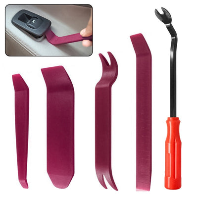 Set unelte demontare interior auto fara zgarieturi | Chei plastic pentru panouri, clipsuri, sistem audio | Accesorii detailing masina