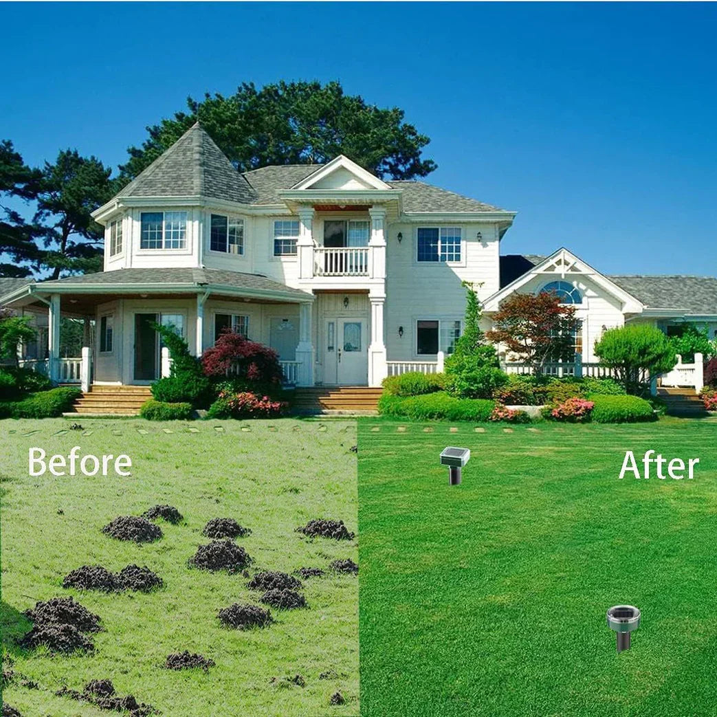 Set 2x Aparat Cu Incarcare Solara Anti Daunatori, Pentru Cartite, Gradina, Cu Tarus, Verde