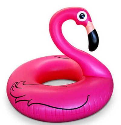 Colac gonflabil flamingo roz 120cm | Accesoriu piscina si plaja | Material rezistent, usor de umflat si transportat