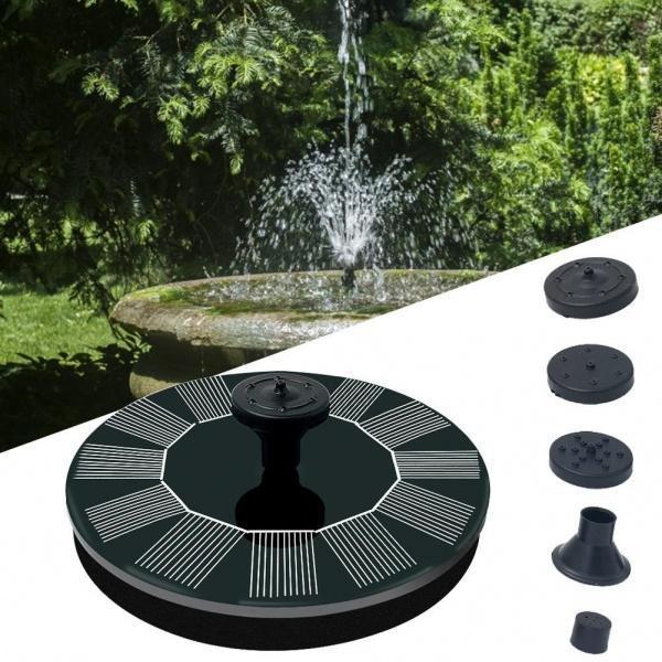 Fantana solara SunnyWater pentru iaz, gradina sau decor exterior | Jeturi de apa decorative cu panou solar automat | Fara cabluri