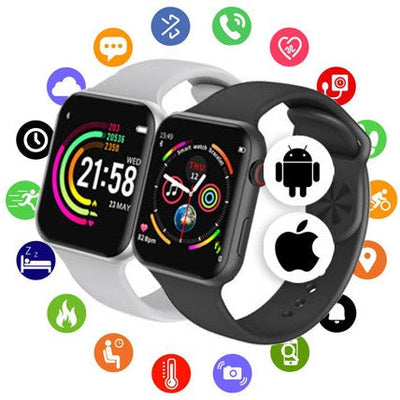 Ceas inteligent smartwatch cu functii fitness si notificari | Monitorizare puls, pasi, somn | Compatibil Android si iPhone