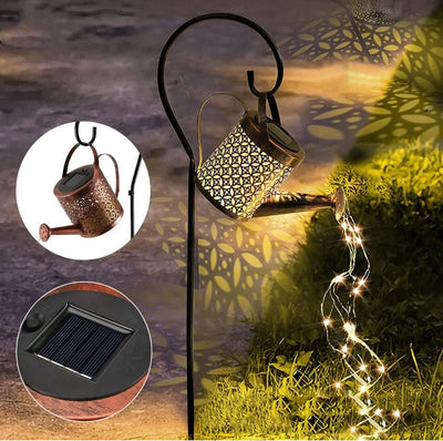 Lampa solara decorativa stropitoare, 40 leduri alb cald, simuleaza curgerea apei