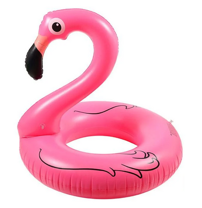 Colac gonflabil stil Flamingo roz, 90 cm